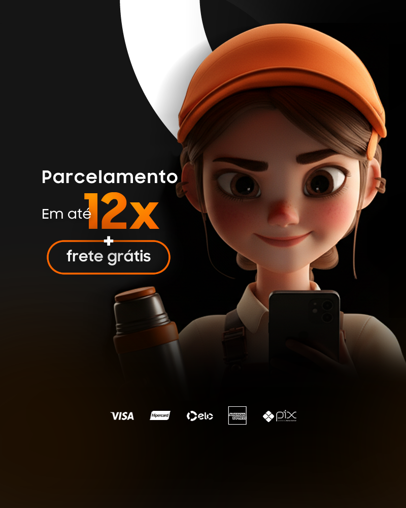 Parcelamento em até 12x + frete grátis
